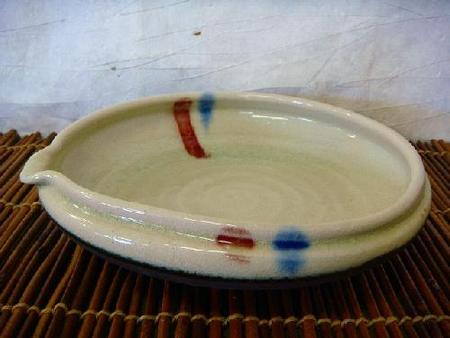 信楽焼　湖水盛鉢