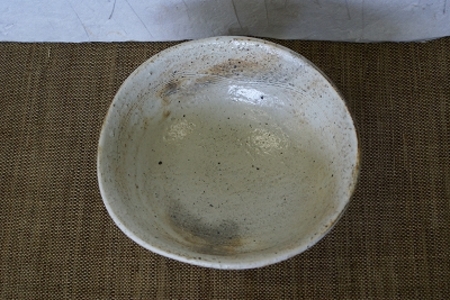 信楽焼　粉引石目　7寸鉢